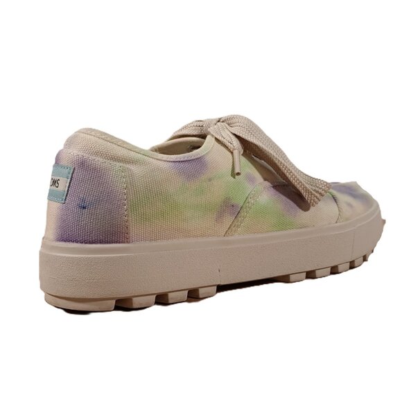 Toms Lug Shoes Women 11 Multi Color Canvas Sneakers Lace Up Platform - Picture 5 of 16